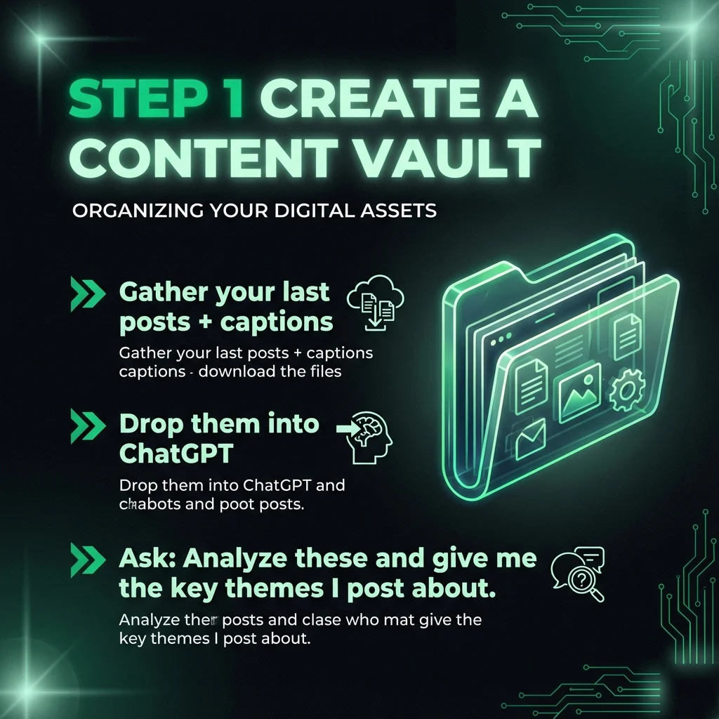 Step 1 content vault board in a dark design