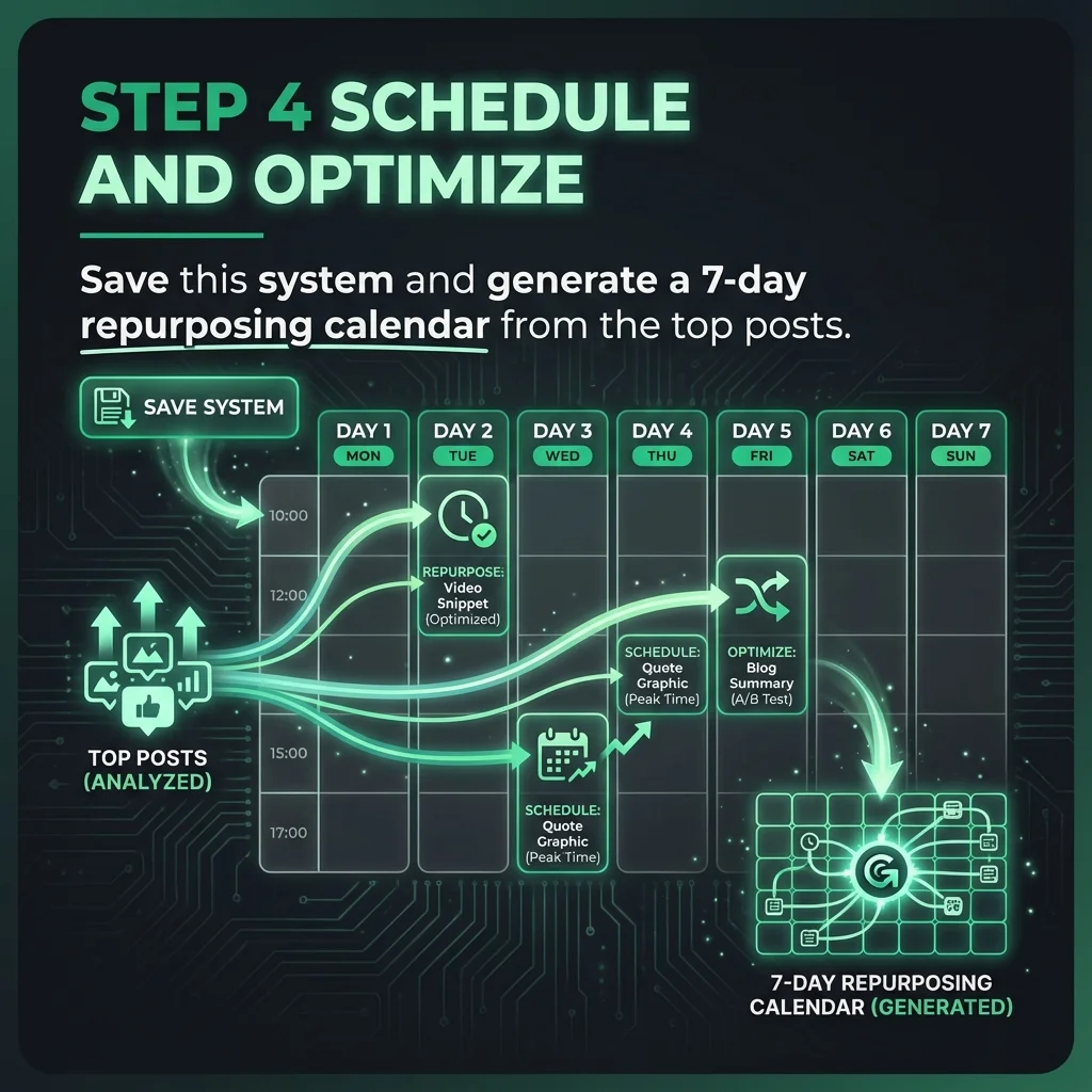 Step 4 scheduling and system saving visuals