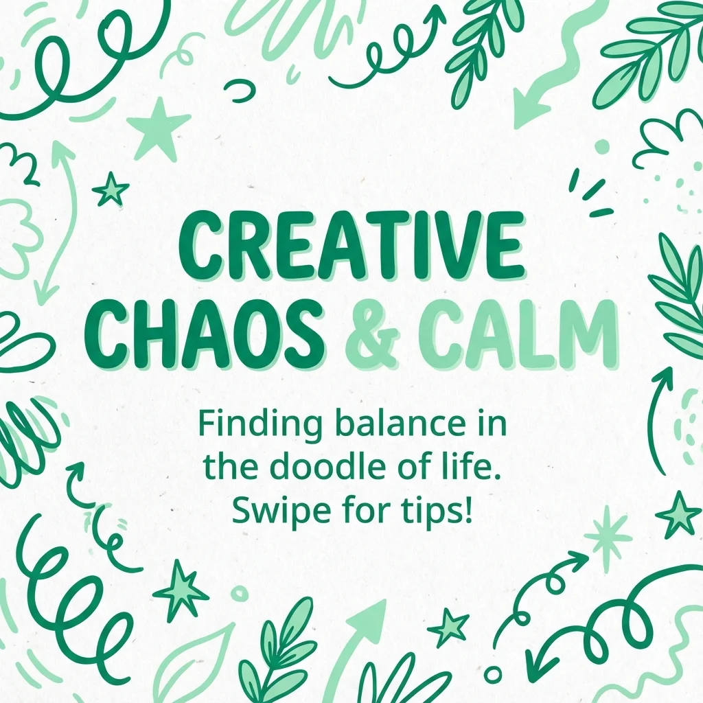 Instagram post layout with bold typography and white space