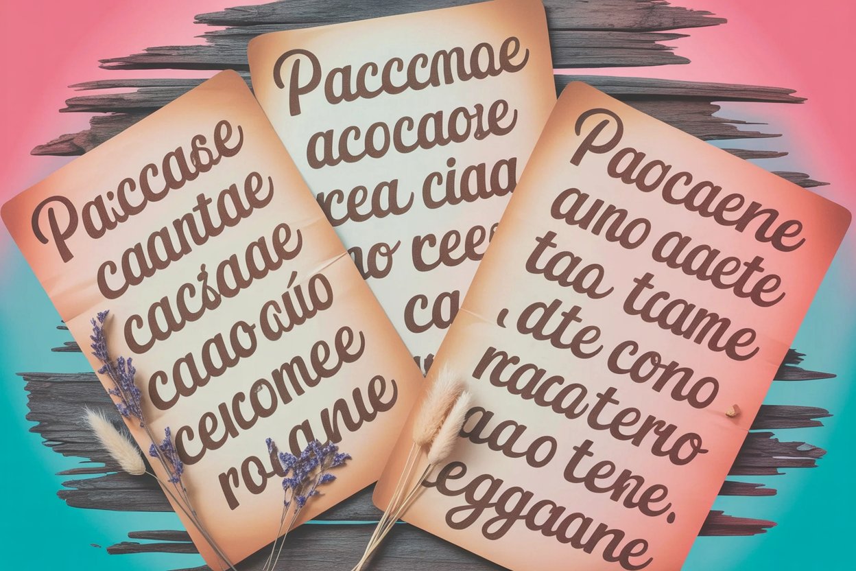 Collection of handwritten Spanish life quotes on parchment paper