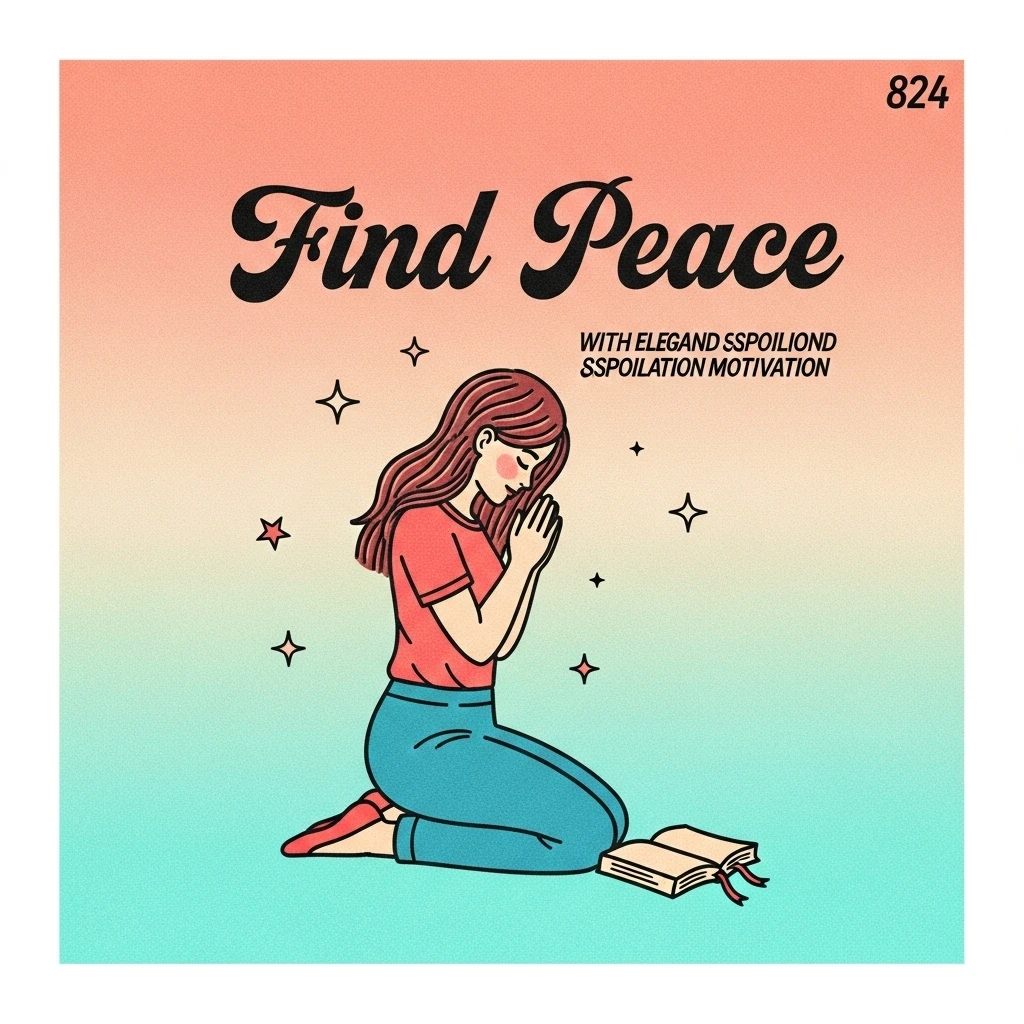 A woman finds solace and peace in prayer while grieving, drawing strength from Bible verses. The image depicts faith as a source of comfort during difficult times.