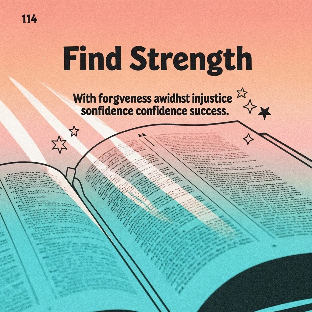 Open Bible highlighting passages about seeking strength and guidance from God rather than enacting revenge, emphasizing themes of forgiveness and divine justice.