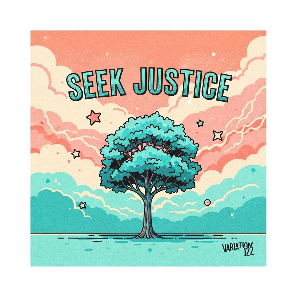 A solitary tree symbolizing resilience and faith amidst trials, urging readers to trust in God's justice rather than seeking personal revenge.