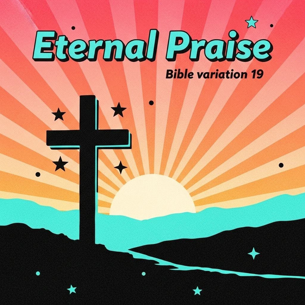 A serene sunrise over a landscape representing eternal praise and devotion found in bible quotes praising god.