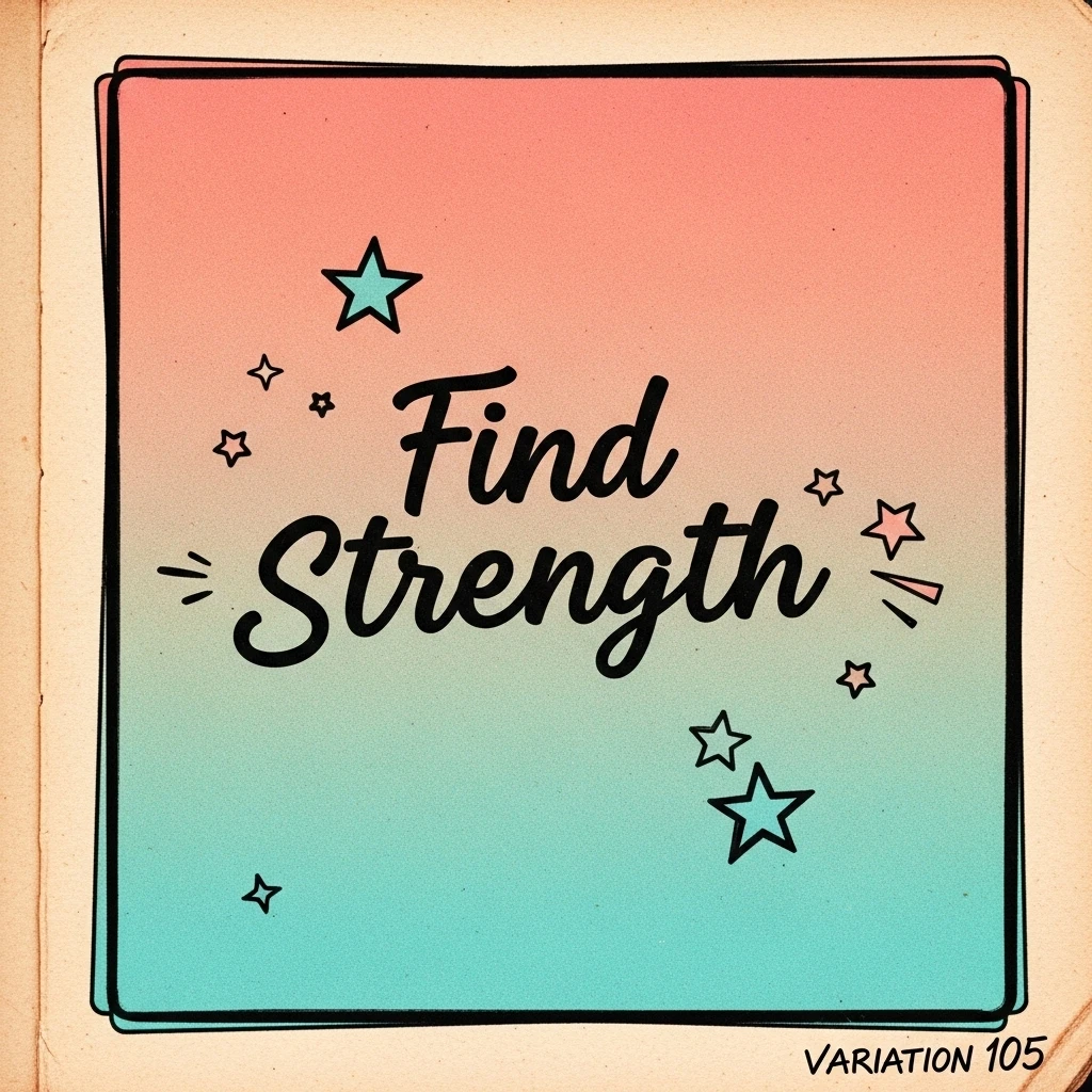 A close-up shot of a vintage book page, showcasing a handwritten quote about inner strength and resilience found within its pages.
