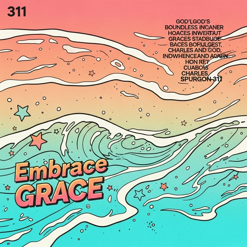 Seascape illustrating the boundless nature of God's grace, a common theme in Charles Spurgeon's sermons and writings.