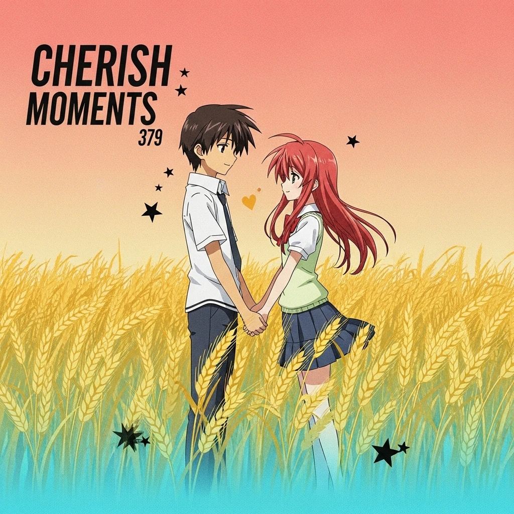 Tomoya and Nagisa sharing a quiet moment. Represents cherishing simple joys and fleeting moments as highlighted in touching Clannad anime love quotes.