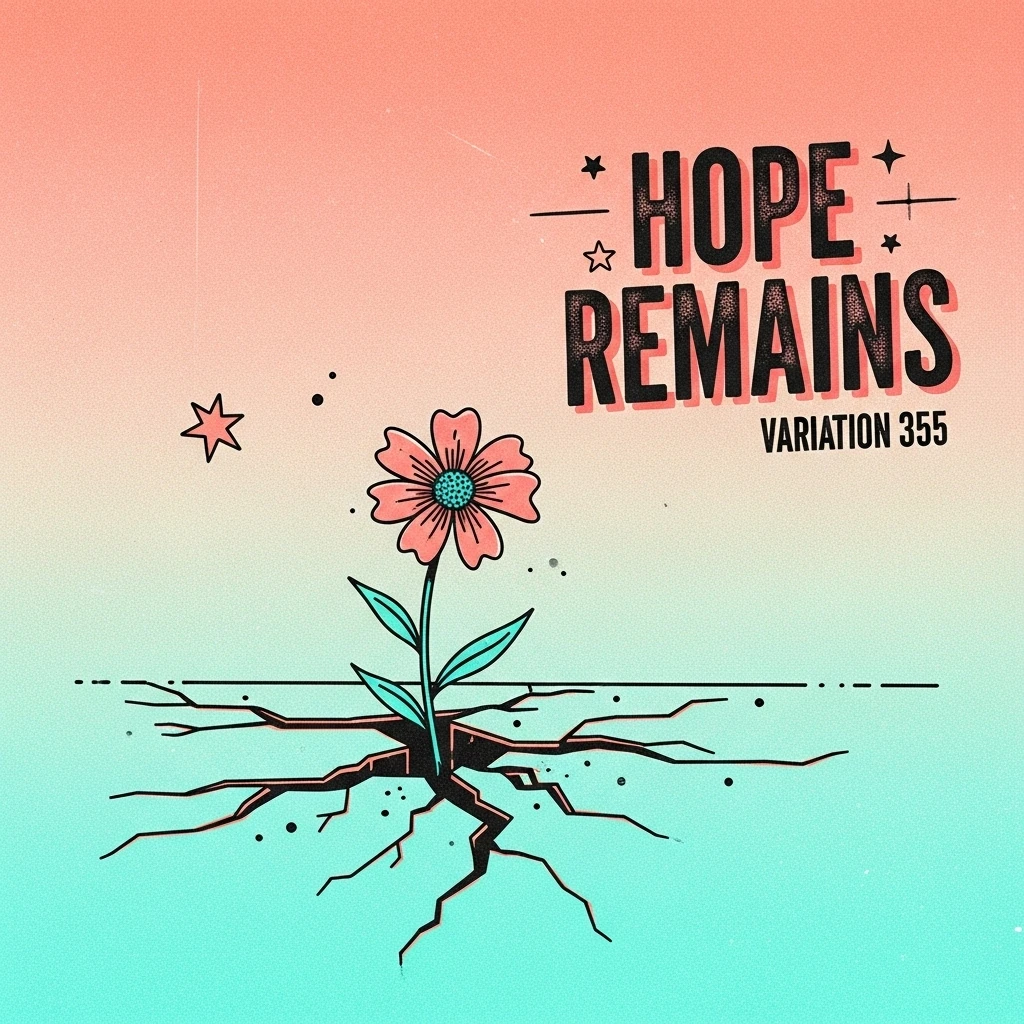 A flower blooming through cracked pavement, symbolizing Corrie ten Boom's powerful message of resilience, hope and finding strength even in the most challenging situations.