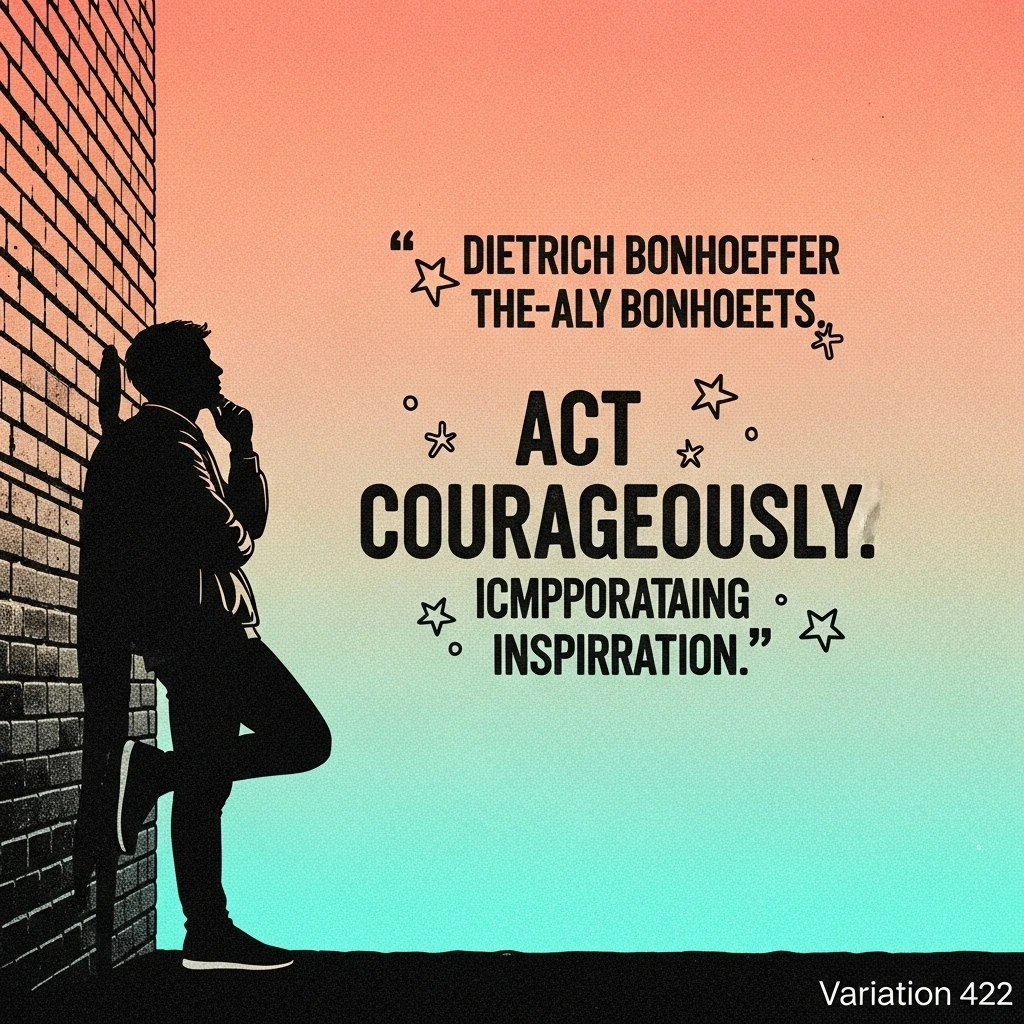 Image displaying a silhouette standing symbolizing courage, highlighting Dietrich Bonhoeffer's teachings on taking action in the face of adversity.
