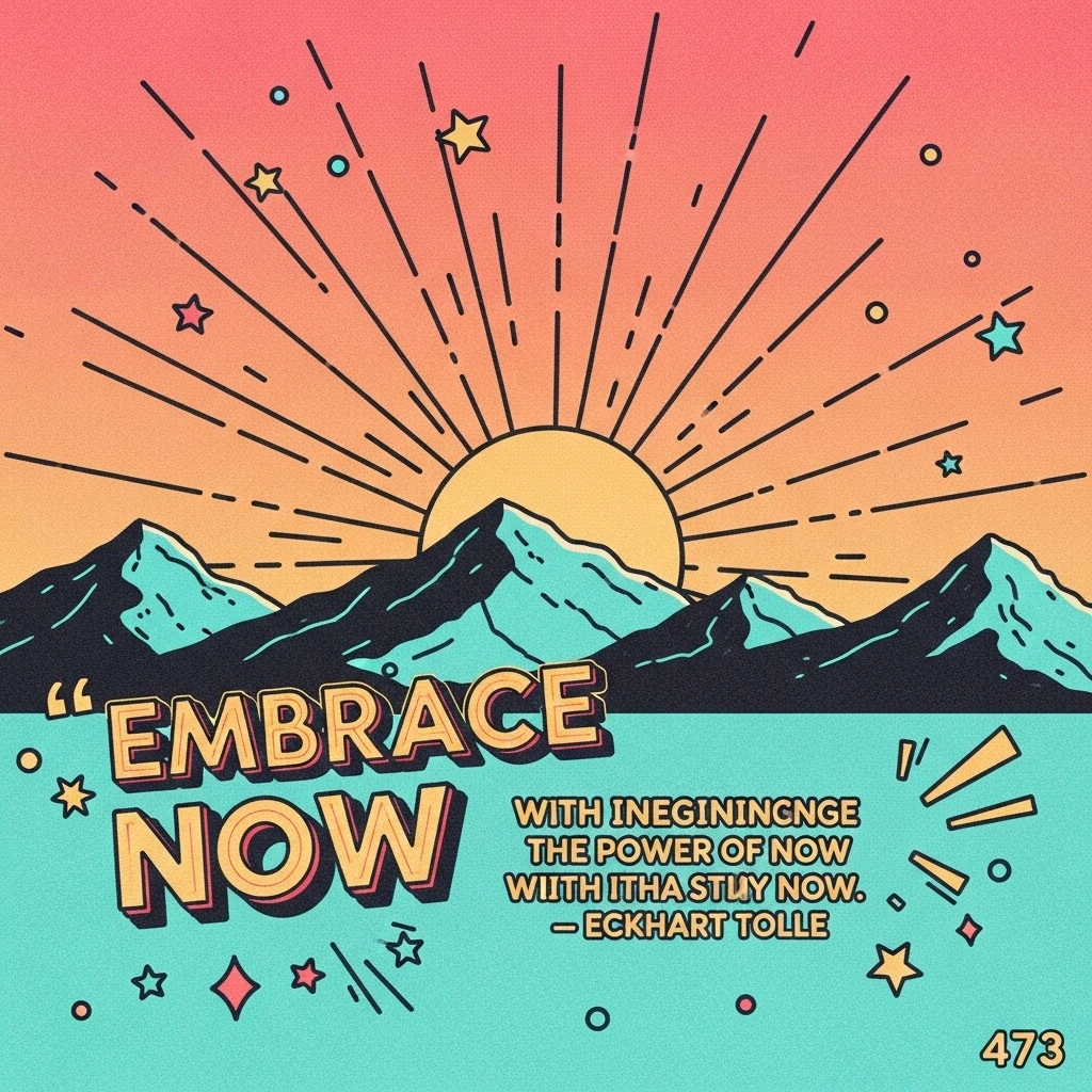 Sunrise over mountains, visually representing the power of living in the present moment, inspired by Eckhart Tolle's teachings on the Now.
