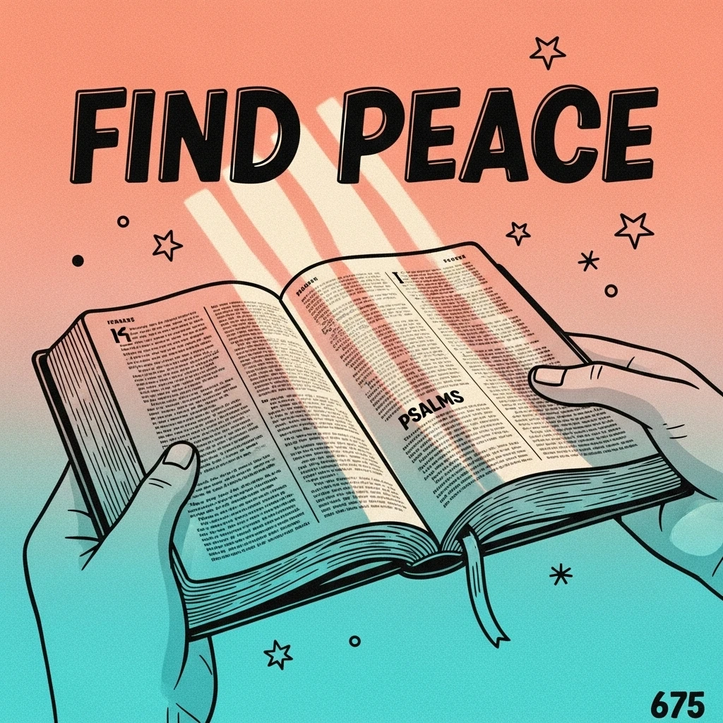 Image of a person finding peace and comfort in the Psalms when feeling down, representing the power of scripture to soothe the soul.