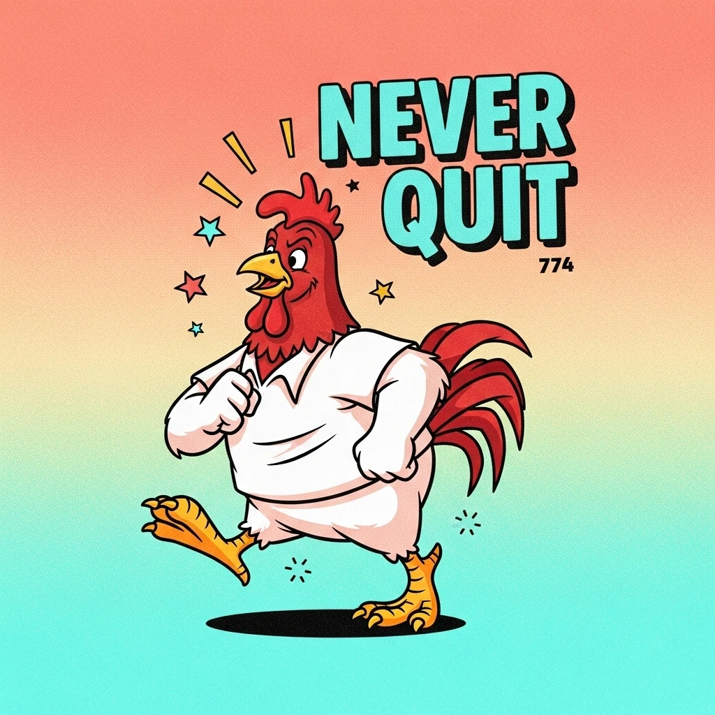Image of Foghorn Leghorn with a motivational theme symbolizing resilience, relating to his persistent personality as reflected in his quotes.