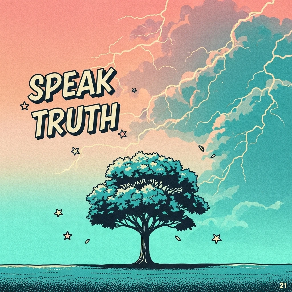 Image of a lone, resilient tree symbolizing the strength and steadfastness found in honesty quotes
