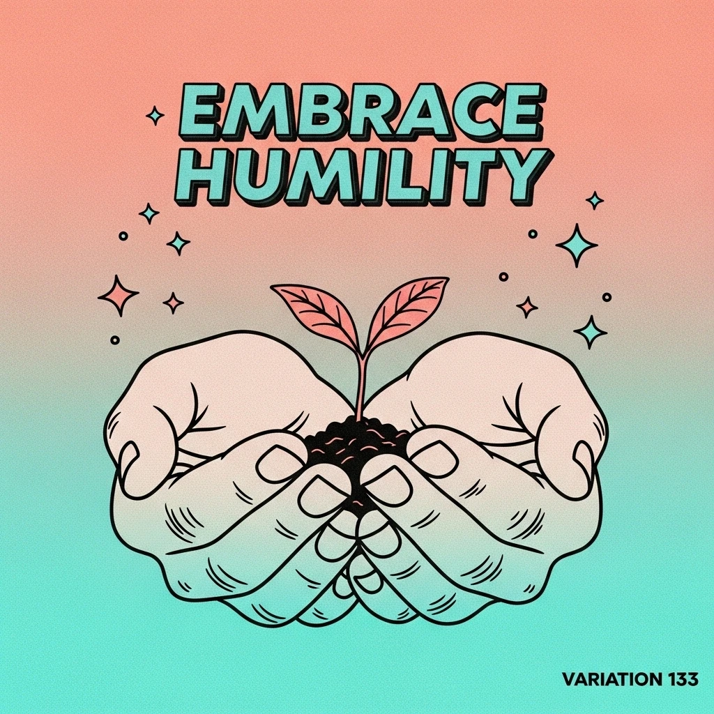 Image of a seedling being held carefully, representing the growth and potential that comes from a foundation of humility.