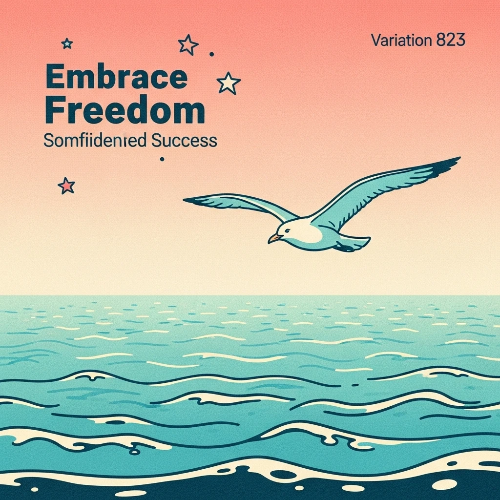Image of a seagull flying over the ocean, symbolizing the freedom associated with international waters and inspiring quotes about independence and exploration.