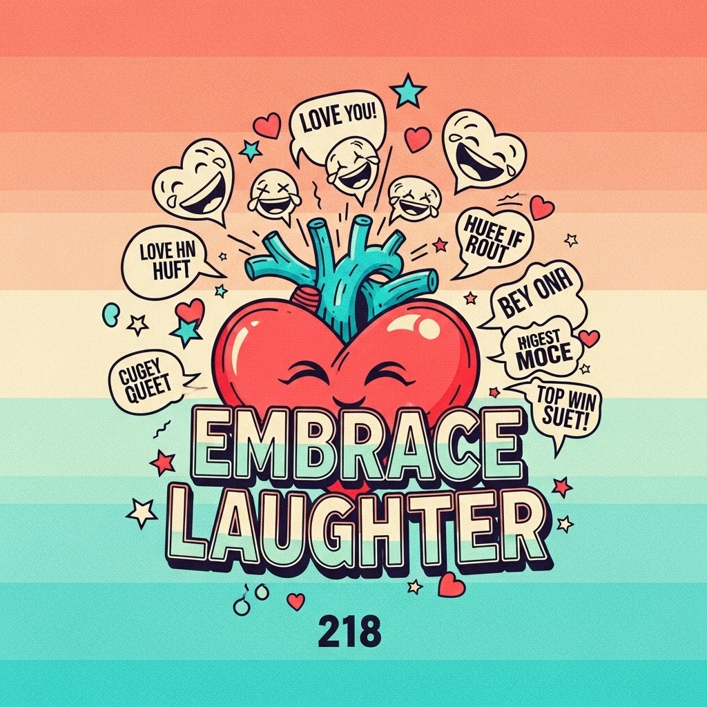 A cartoon image depicting the pure joy and humor found in love hilarious quotes, perfect for lightening the mood.