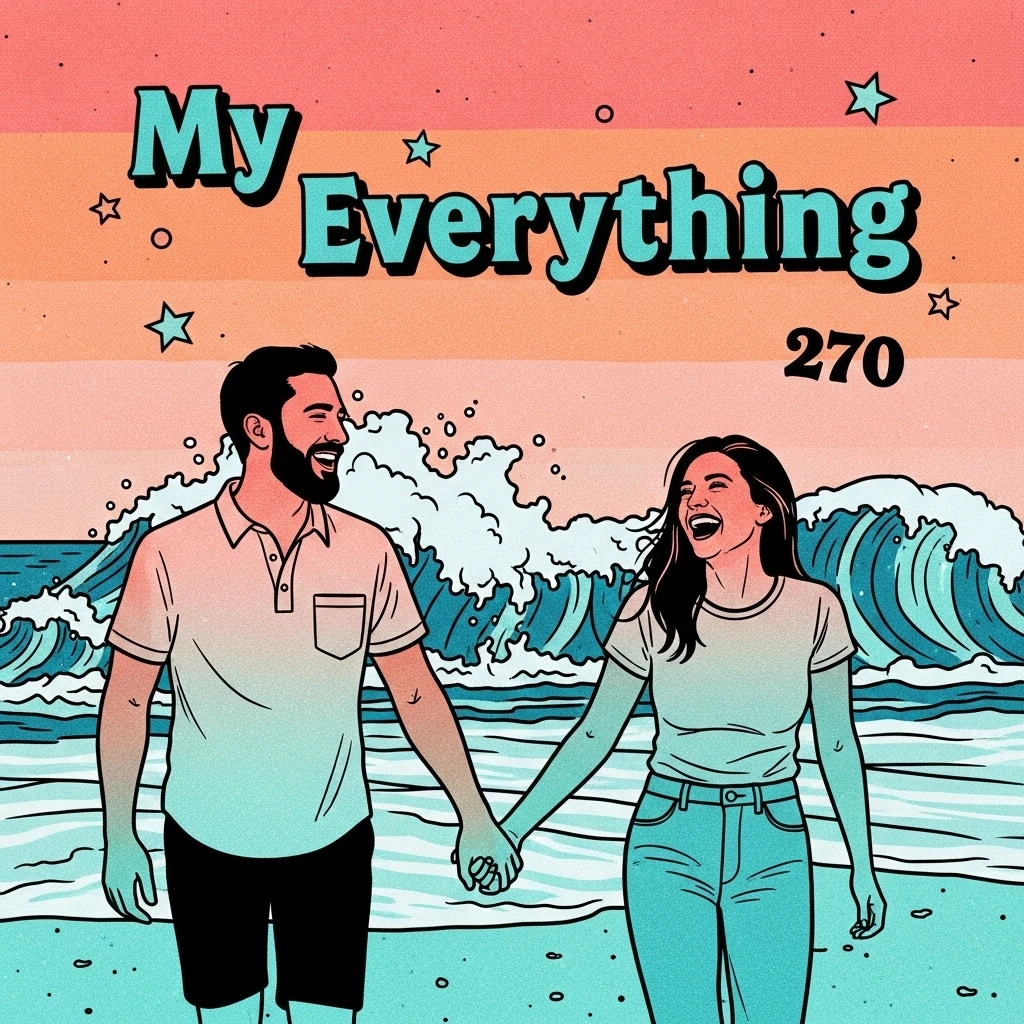 Husband and wife laughing on a beach reflecting the joy and happiness shared, inspired by the collection of love quotes for husband.