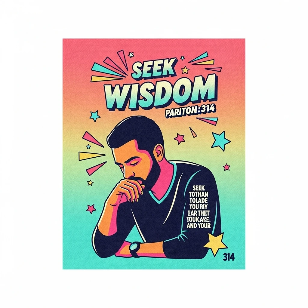 Image of a man thoughtfully reading the Bible, representing the pursuit of wisdom and understanding through scripture.