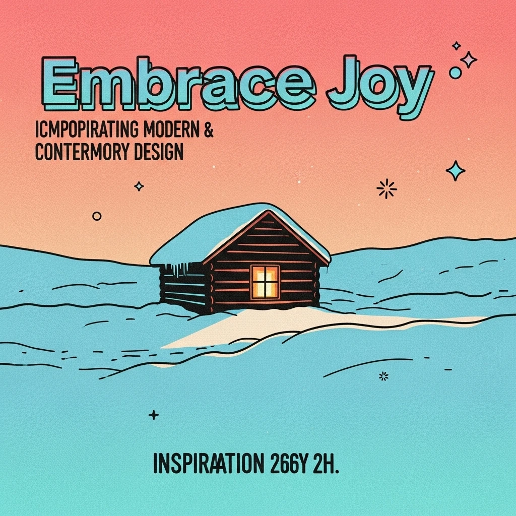 Snowy cabin scene evoking a sense of holiday cheer and peace during the month of December, reflecting the theme of warmth and joy in December quotes.