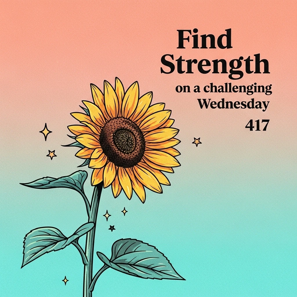 Image of a vibrant sunflower symbolizing finding inner strength and resilience needed on a Motivational Wednesday.