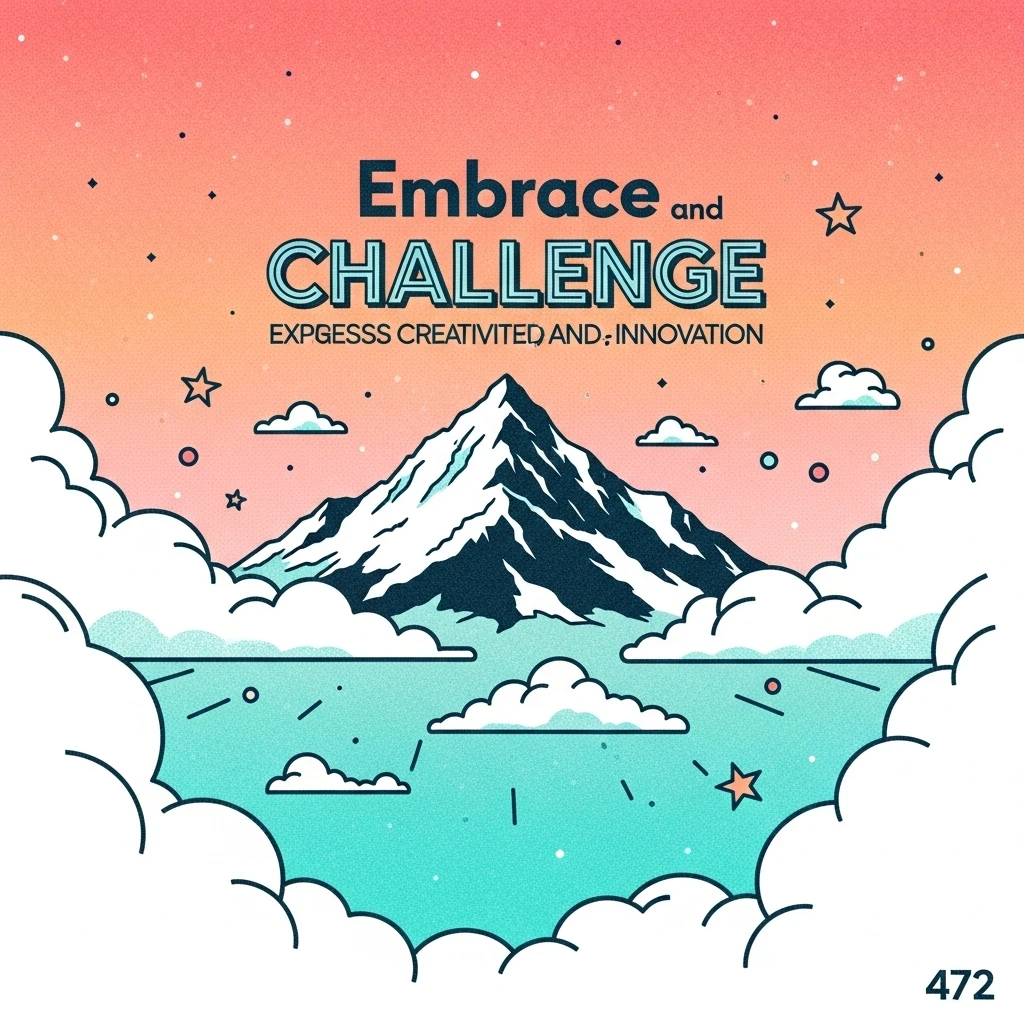 A snow-capped mountain peak piercing through the clouds, representing the feeling of accomplishment and triumph over adversity often discussed in motivational mountain quotes.