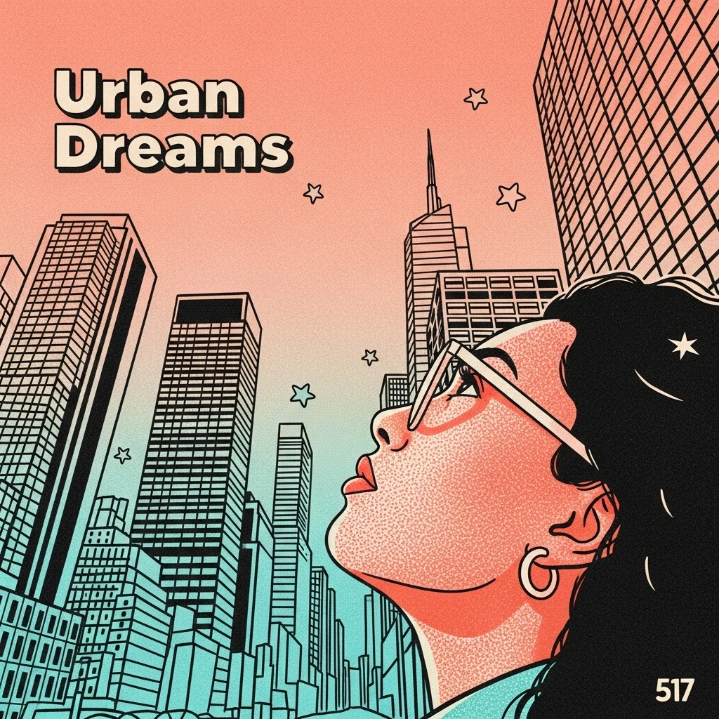 A person looking up at the Manhattan skyscrapers at dawn, symbolizing the dreams and ambitions fueled by the 'New York, the city that never sleeps' quote and the endless opportunities of the city.
