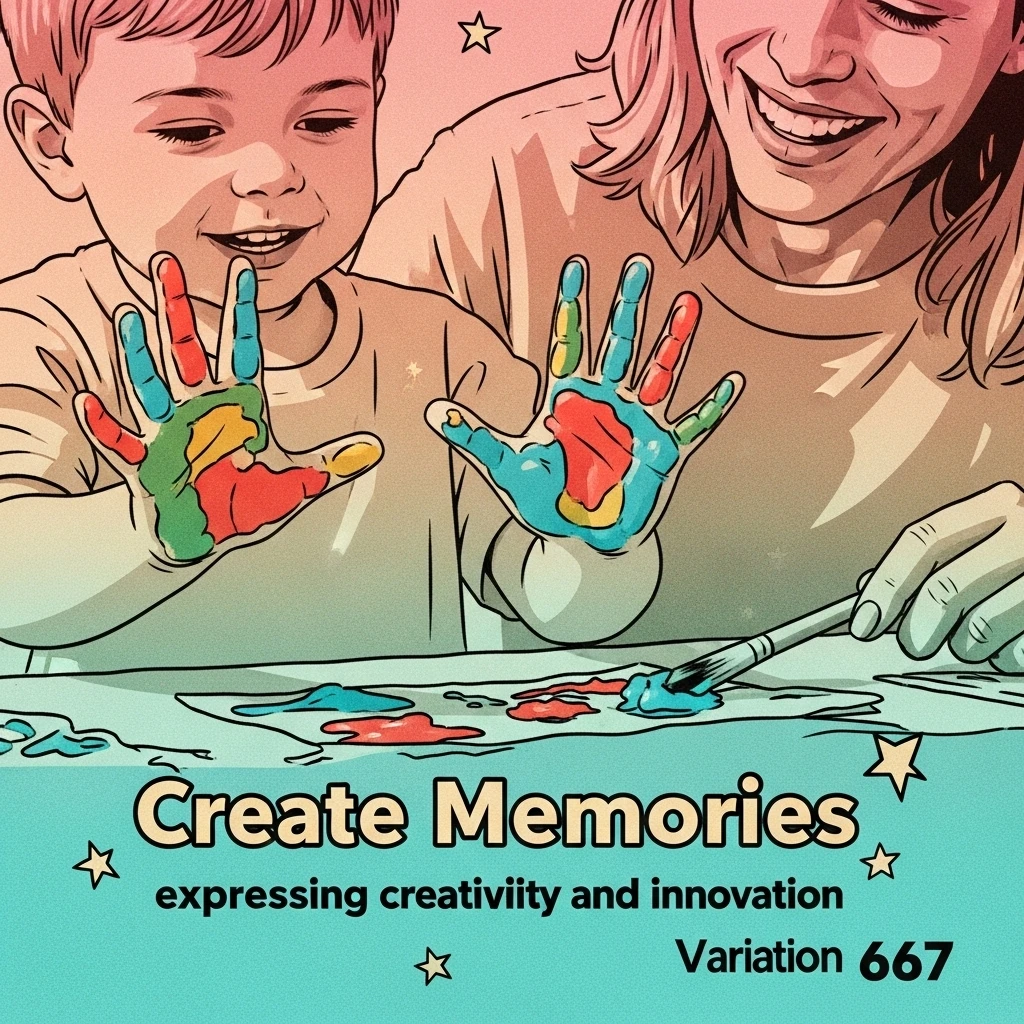 Close-up of a child's painted hands during playtime with an adult. Highlighting how playing with children helps to create lasting memories and experiences for parents and their kids.