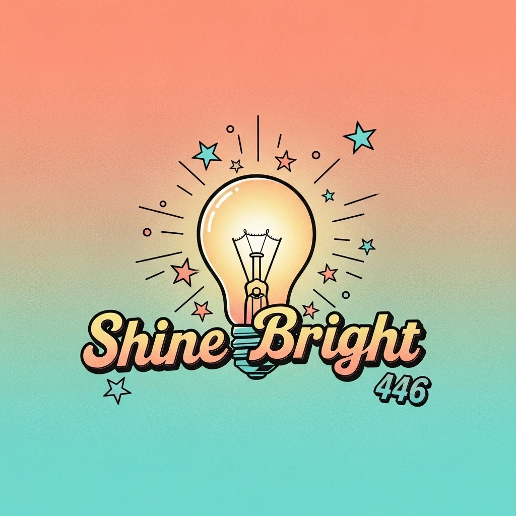 A softly glowing lightbulb surrounded by stars, symbolizing potential and the encouragement of 'proud of you' for new ideas and innovation.