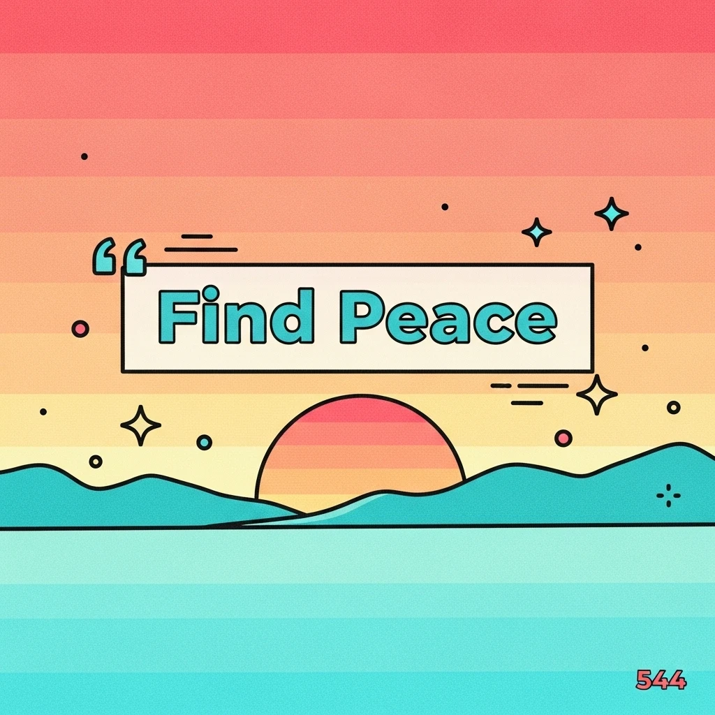 Quote slider displaying a peaceful nature scene with the quote 'Find Peace' encouraging mindfulness.