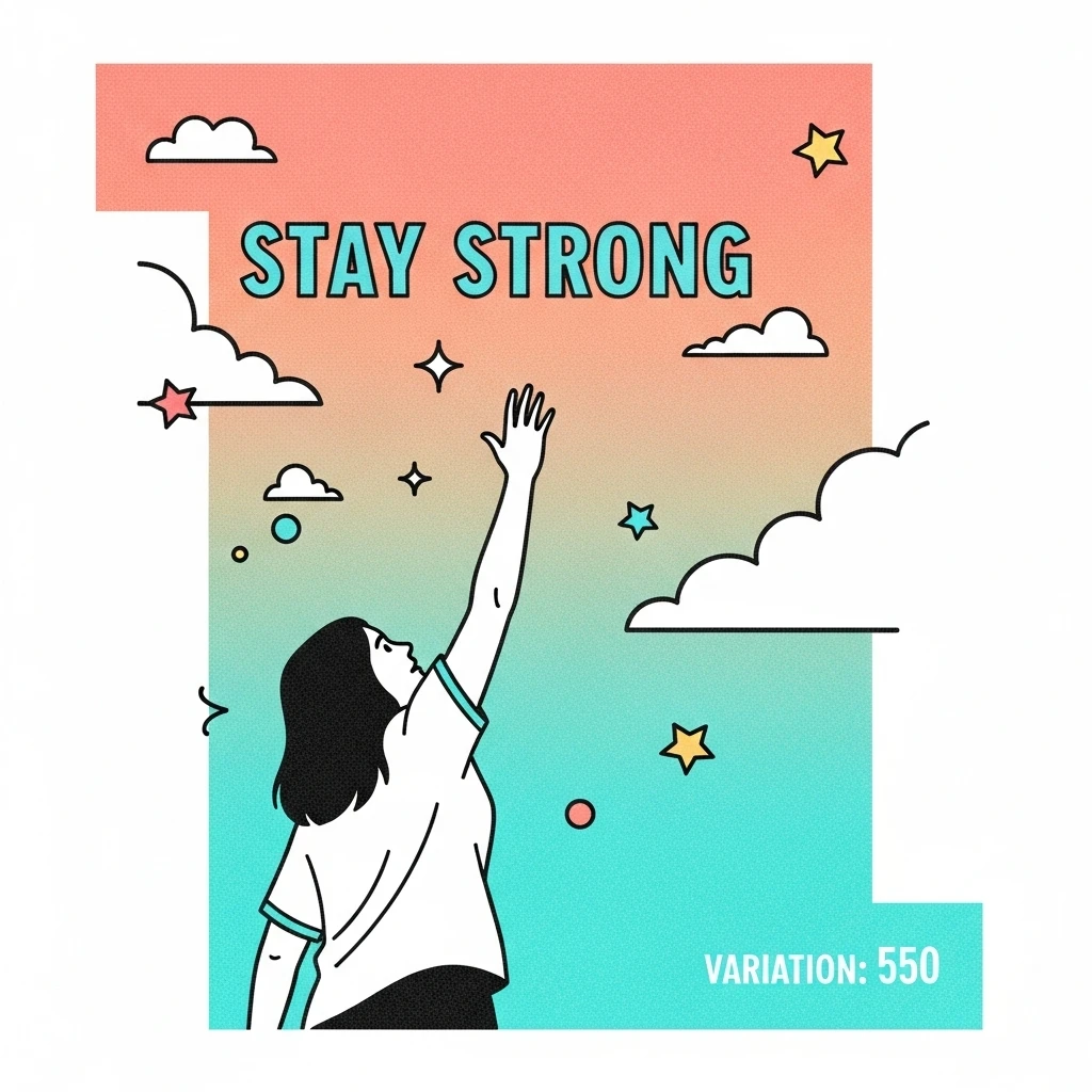 Motivational quote slider featuring an image of someone achieving a goal with the quote 'Stay Strong' to inspire resilience.