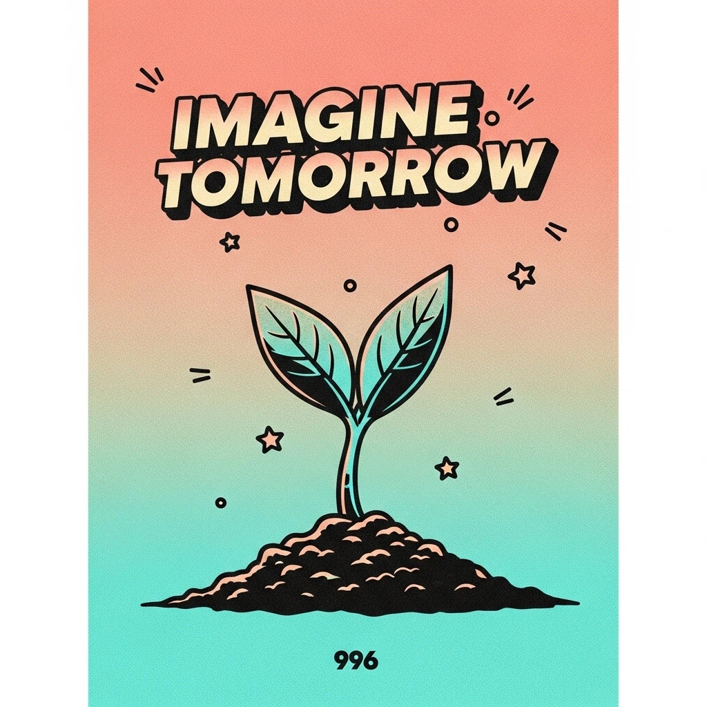 Close-up of a seedling breaking through the soil, illustrating the potential for growth and positive change discussed in quotes about the future.