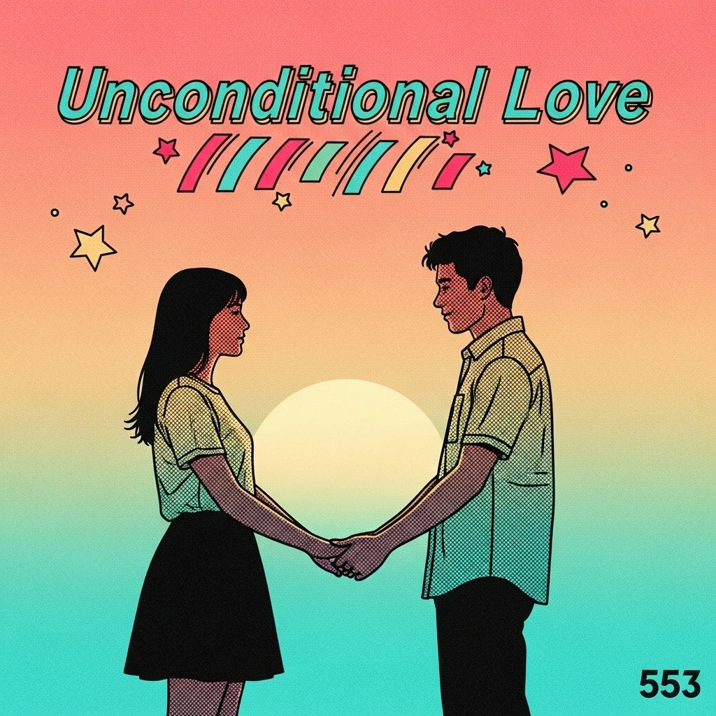 A romantic image symbolizing the theme of unconditional love found in 'Everything, Everything', referencing a specific quote and page number from the book.