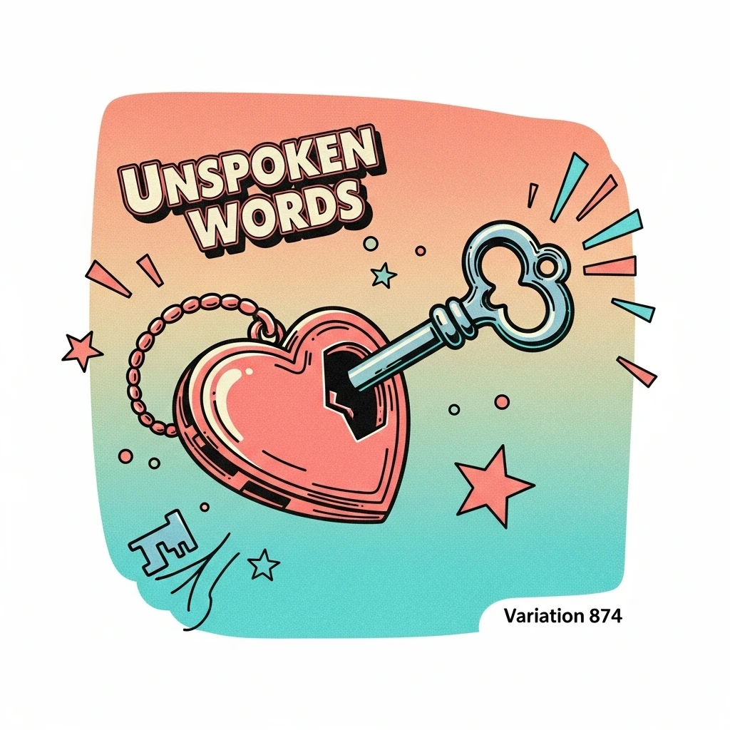 An old key unlocking a heart locket, showcasing the revealing of hidden love through quotes and expressions discussed in the blog.