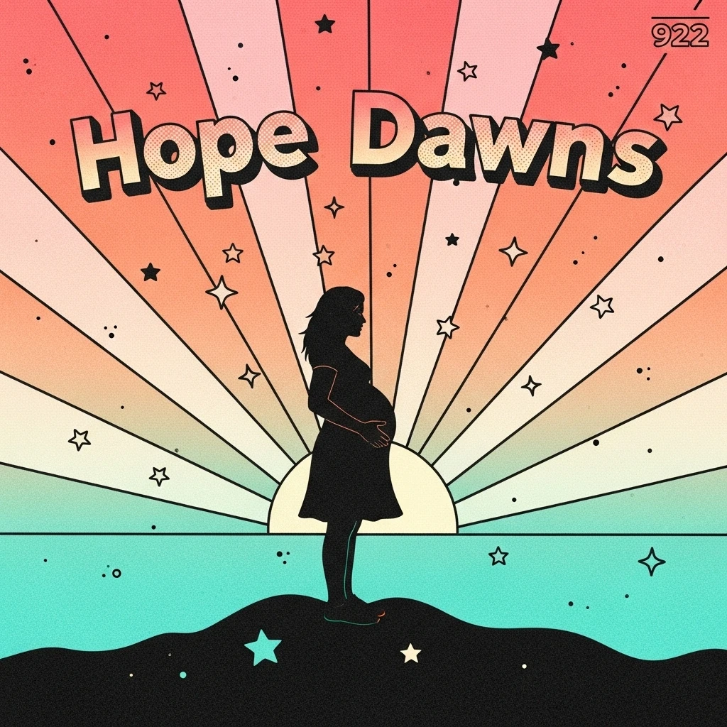 Silhouette of a pregnant woman during sunrise. This symbolizes hope, anticipation, and the beautiful dawn of a new life as she awaits the birth of her child.