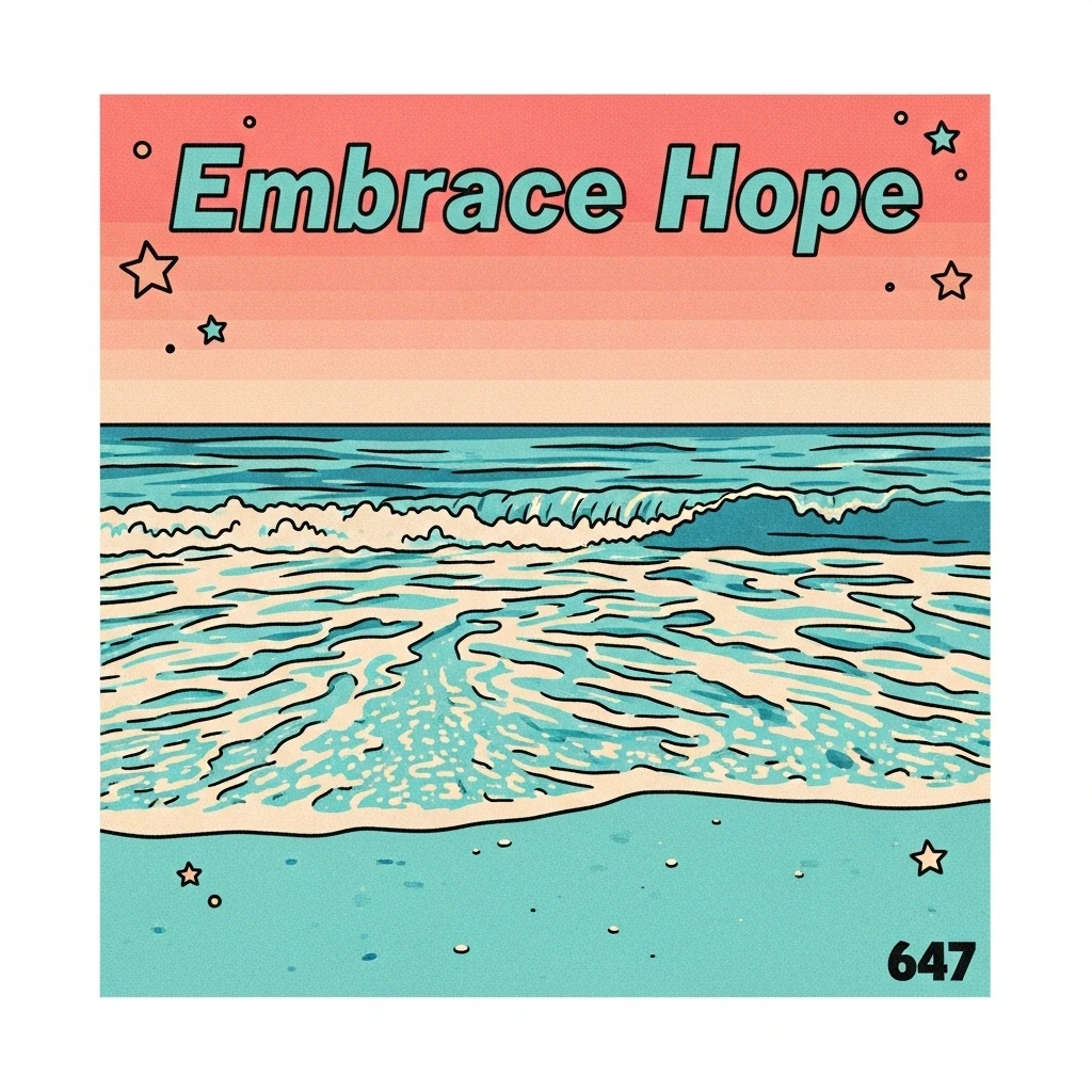 Calm ocean wave image conveying peace after suicidal ideation. Represents finding tranquility and the receding nature of dark thoughts after seeking help