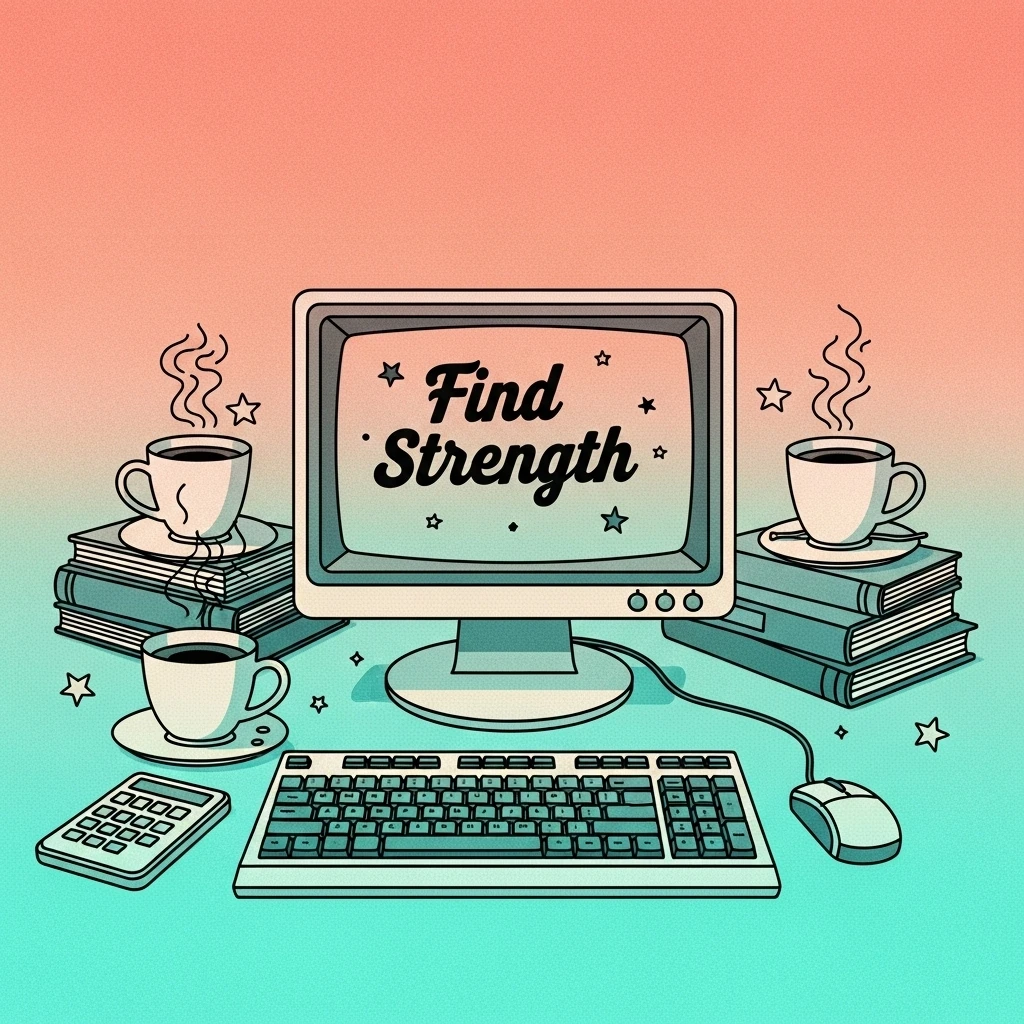 Image of an old computer displaying a generated quote, symbolizing the nostalgic feeling of finding wisdom through a random quote generator.