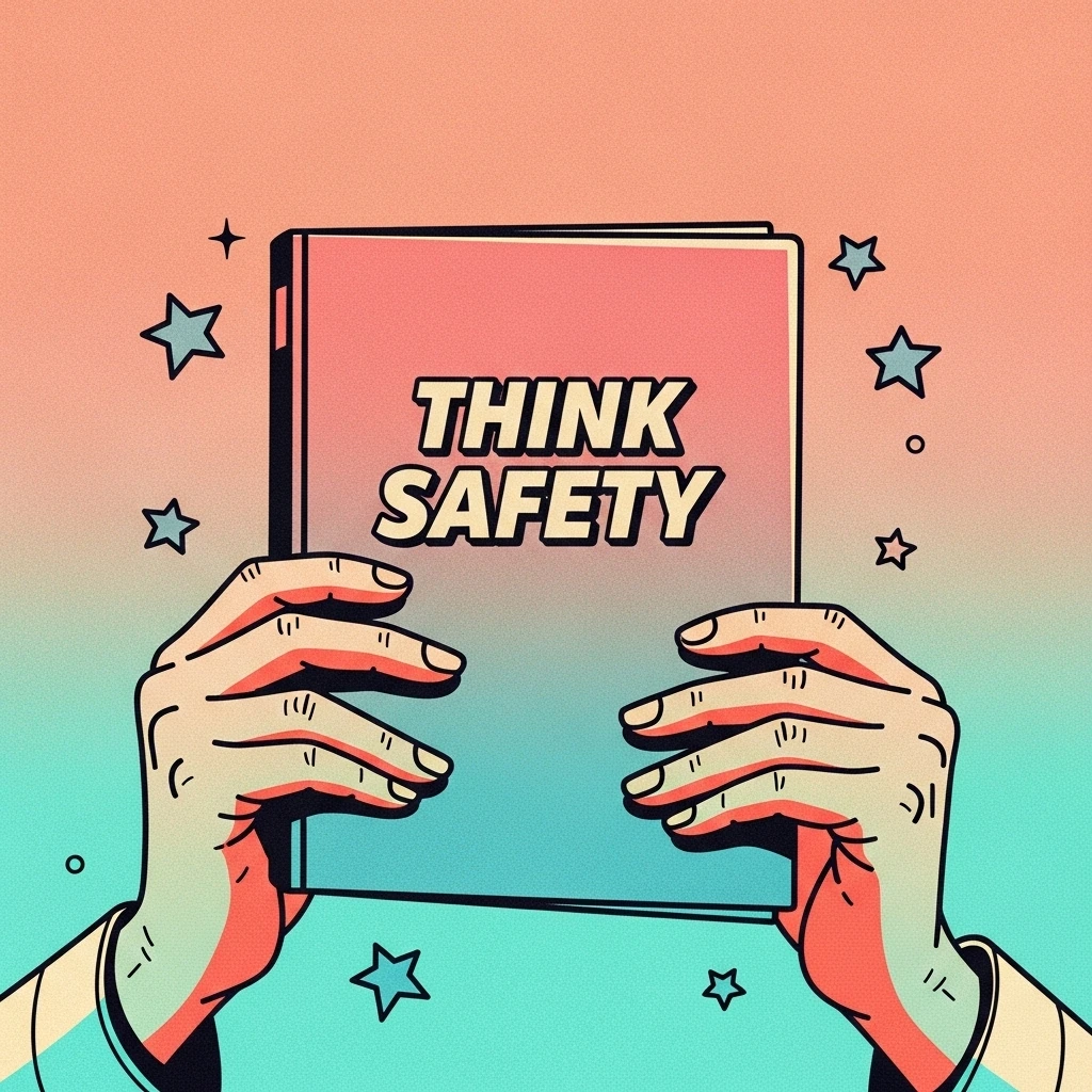 Image showcasing hands carefully holding a safety manual, highlighting the importance of prioritizing safety and adhering to guidelines inspired by safety quotes.