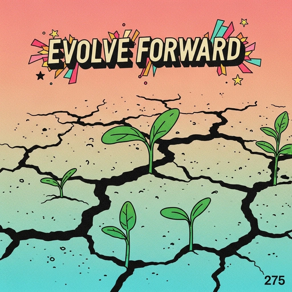 Image of cracked earth with new green sprouts, symbolizing how growth and new beginnings can emerge from acknowledging and learning from past mistakes, as inspired by Jim Marshall's wisdom.
