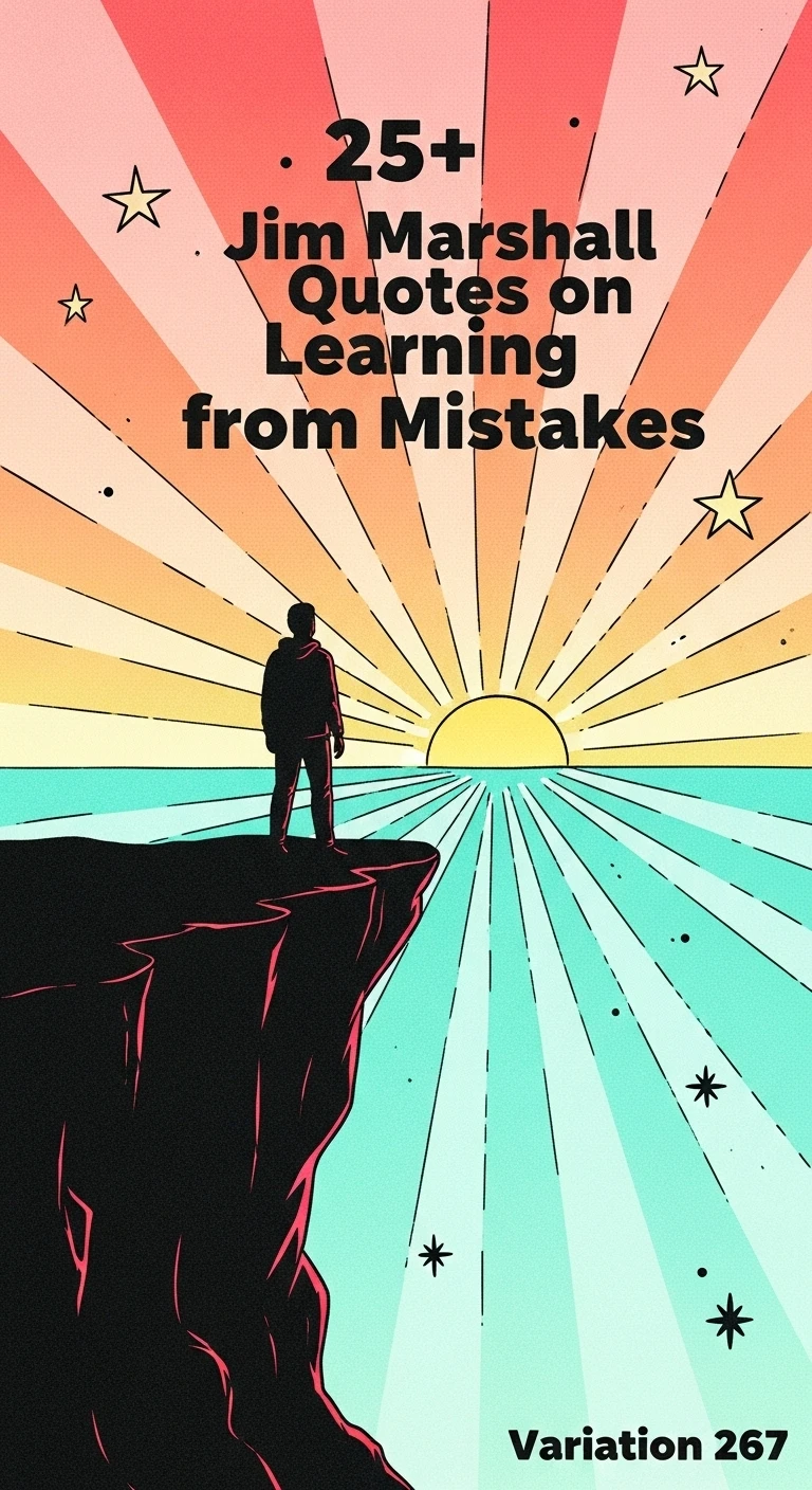 Learn From Your Failures: Inspiring Jim Marshall Quotes on Mistakes - Motivational content from ShareVault about daily inspiration