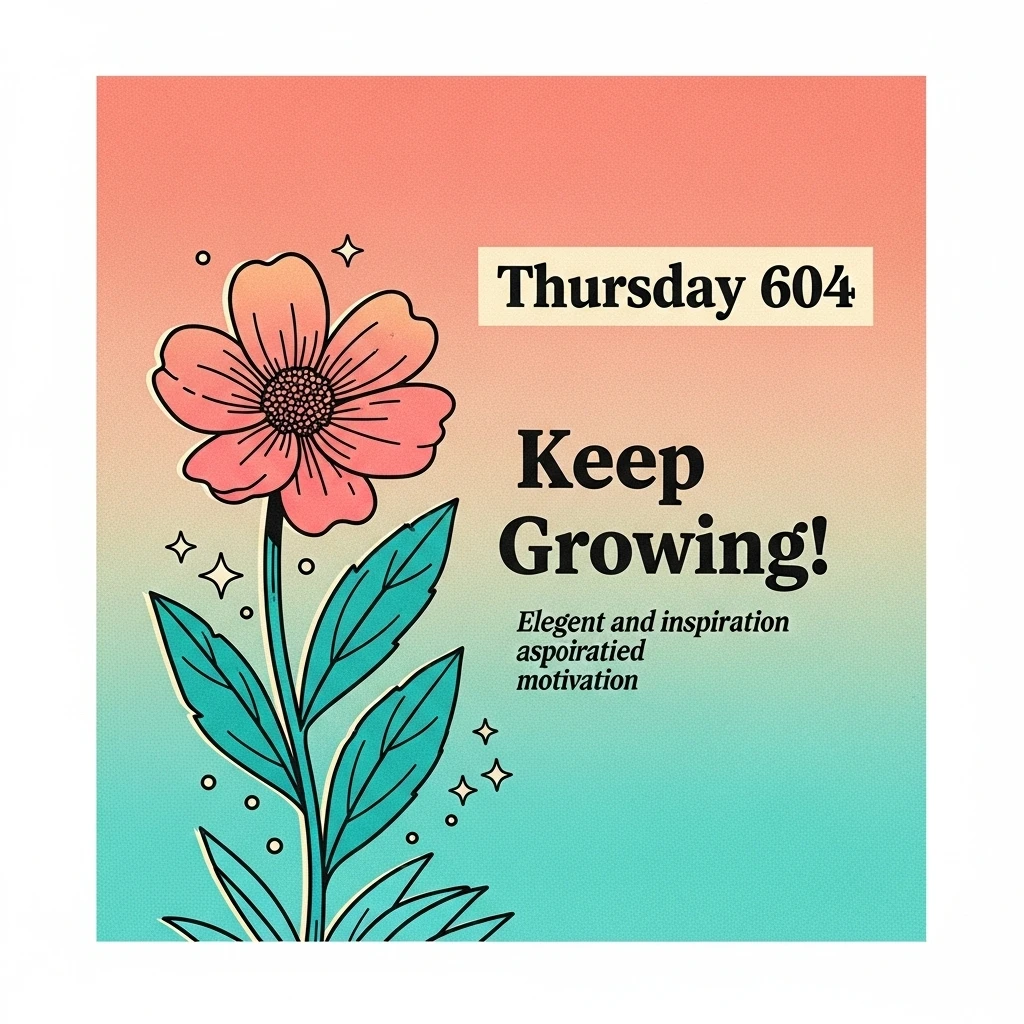 A vibrant flower blooming in a garden, representing personal growth and finding inspiration on a Thursday.