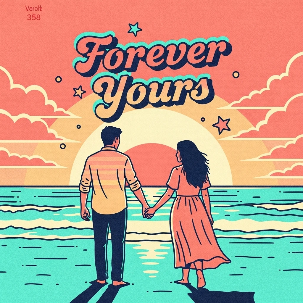Husband and wife walking on the beach at sunset, hand in hand, representing a long-lasting and romantic Valentine's Day celebration.