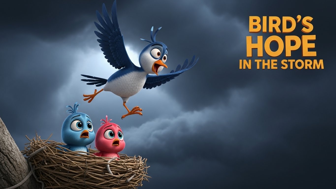 புயலில் ஒரு பறவையின் நம்பிக்கை