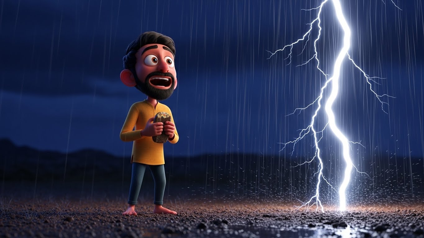 மந்திர சக்தி மூலம் வானம் திறக்கிறது, மழை பொழிகிறது.