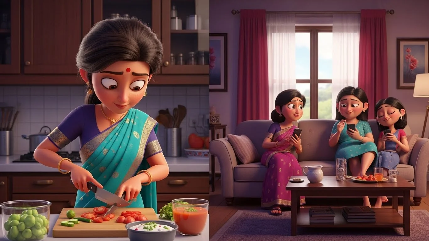 புது மருமகளின் முதல் சமையல்.