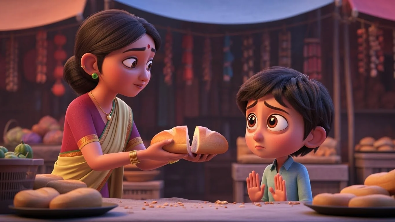 பசியுடன் பகிர்ந்துண்ணும் பாசம்