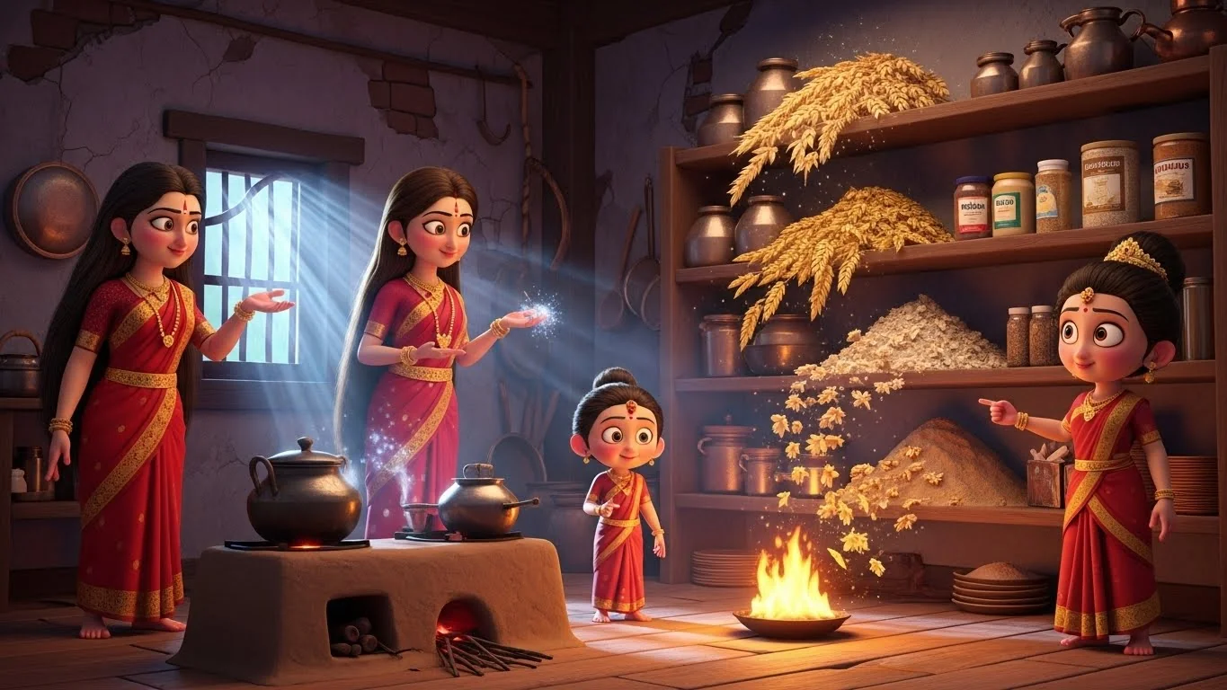 சமையலறையில் அற்புதம்: உணவு தானியங்கள் நிறைந்த களம்.