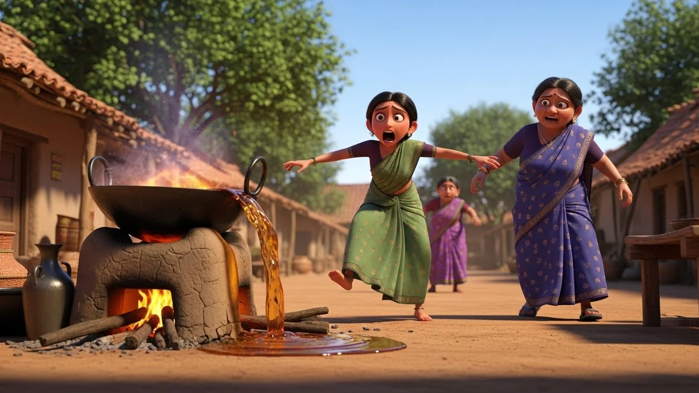 விறகடுப்பு சரிந்தது: எண்ணெயின் கொதிப்பும் ஏமாற்றமும்.