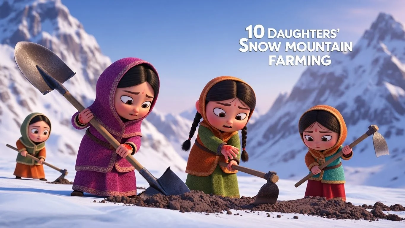 பனிமலையில் 10 மகள்களின் விவசாயம்