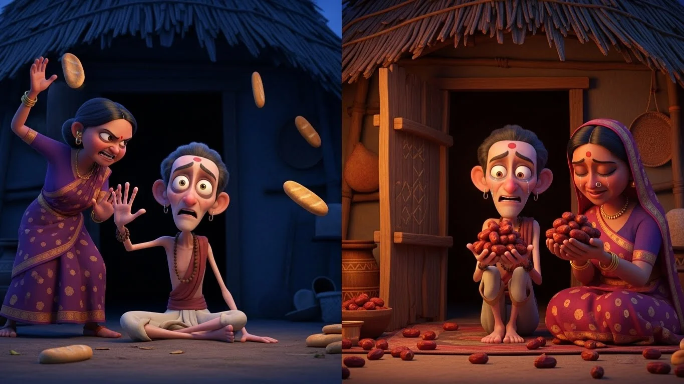 பிட்சை சோதனை: சபரி அளித்த இனிப்புப் பேரீச்சம்.