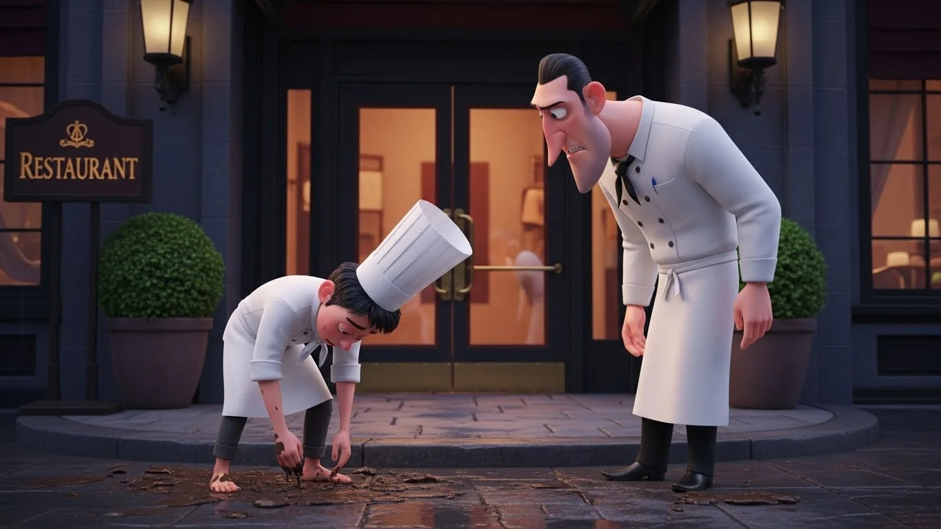 மழைக்குப் பின், கடை உரிமையாளரின் ஏளனமும் அவமானமும்.